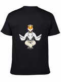 Cool Bird Meditating Graphic Tee - Black