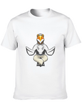 Cool Bird Meditating Graphic Tee - Black