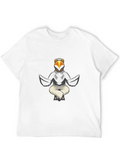 Cool Bird Meditating Graphic Tee - Black