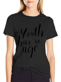 Youth Has No Age Black Graphic Tee