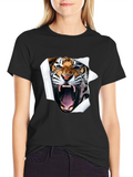 Roaring Tiger Graphic T-Shirt - Black