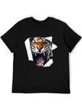 Roaring Tiger Graphic T-Shirt - Black