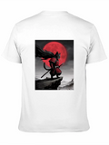 Samurai Cat Graphic T-Shirt