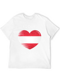 I Love Austria Heart Flag Graphic Tee