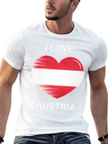 I Love Austria Heart Flag Graphic Tee