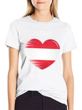 I Love Austria Heart Flag Graphic Tee