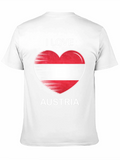 I Love Austria Heart Flag Graphic Tee