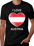 I Love Austria Heart Flag Graphic Tee