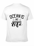Ocean Is My Life Black Graphic T-Shirt