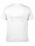 No Excuses Gym T-Shirt - Black Workout Motivation