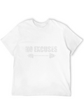 No Excuses Gym T-Shirt - Black Workout Motivation
