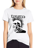 The Exploited Punk Skull Black Graphic Tee