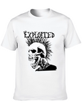 The Exploited Punk Skull Black Graphic Tee