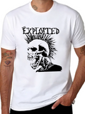The Exploited Punk Skull Black Graphic Tee