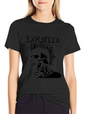 The Exploited Punk Skull Black Graphic Tee