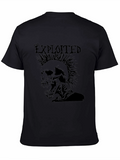 The Exploited Punk Skull Black Graphic Tee
