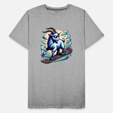 Goat Snowboarding Winter Wonderland