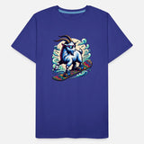 Goat Snowboarding Winter Wonderland