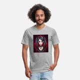 Gothic Anime Girl Dark Red Color Illustration