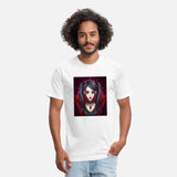 Gothic Anime Girl Dark Red Color Illustration