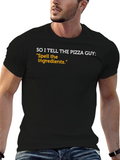Spell the Ingredients Funny Pizza T-Shirt