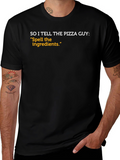 Spell the Ingredients Funny Pizza T-Shirt