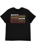 Pacific Ocean Design Mens Black T-Shirt