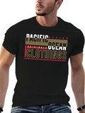Pacific Ocean Design Mens Black T-Shirt