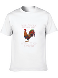Calm Head Rooster Graphic Black T-Shirt