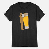 Groom kissing beer wedding