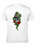 Skull Snake & Roses Graphic T-Shirt