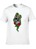 Skull Snake & Roses Graphic T-Shirt