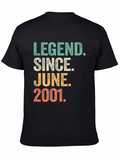 Legend Since June 2001 Black Graphic T-Shirt