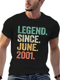 Legend Since June 2001 Black Graphic T-Shirt