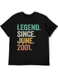 Legend Since June 2001 Black Graphic T-Shirt