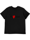 Yoga Heart T-Shirt - Black Graphic Tee