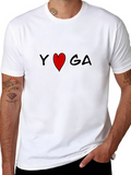 Yoga Heart T-Shirt - Black Graphic Tee