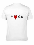 Yoga Heart T-Shirt - Black Graphic Tee