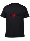 Yoga Heart T-Shirt - Black Graphic Tee