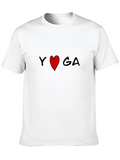 Yoga Heart T-Shirt - Black Graphic Tee