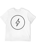 Black Lightning Bolt Graphic Tee