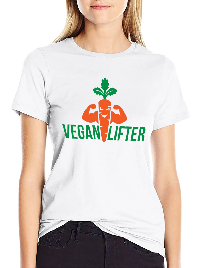 Vegan Lifter T-Shirt - Black Carrot Graphic
