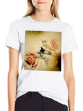 Musical Roses Black T-Shirt