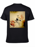 Musical Roses Black T-Shirt