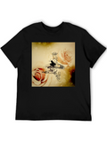 Musical Roses Black T-Shirt