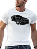 Mustang Outline Graphic T-Shirt - Black