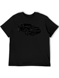 Mustang Outline Graphic T-Shirt - Black