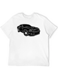 Mustang Outline Graphic T-Shirt - Black