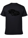 Mustang Outline Graphic T-Shirt - Black