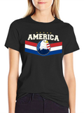 America Eagle Graphic Tee - Patriotic T-Shirt